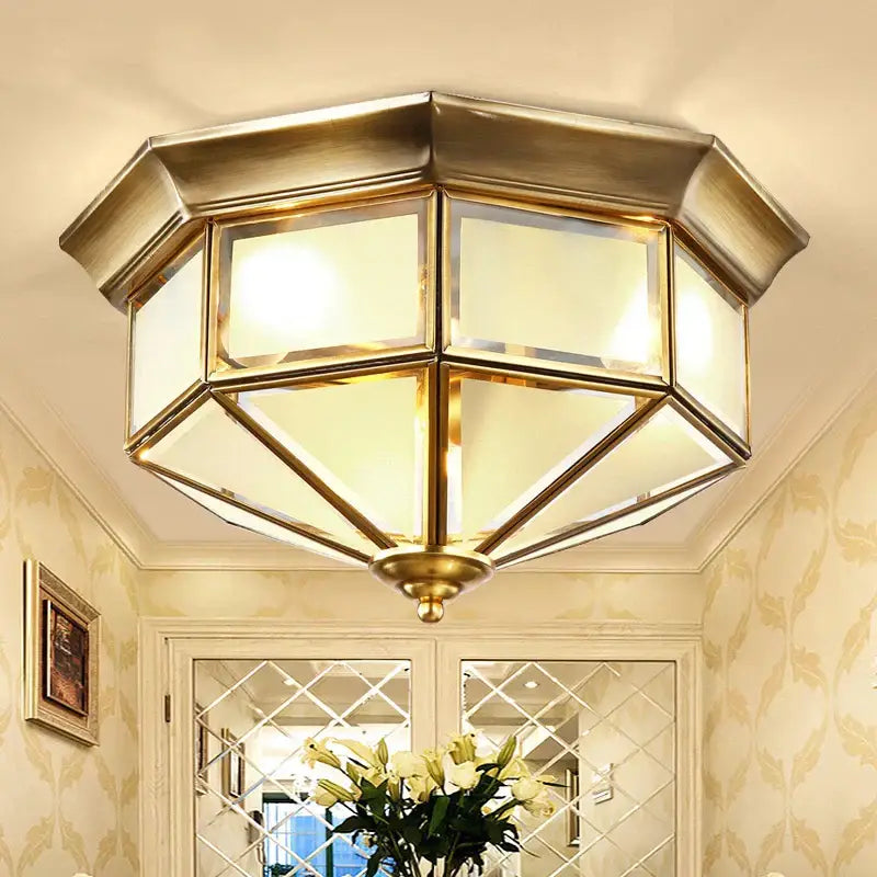DecorBites™ Copper Ceiling Lamp: Retro American European Living Room Bedroom Light