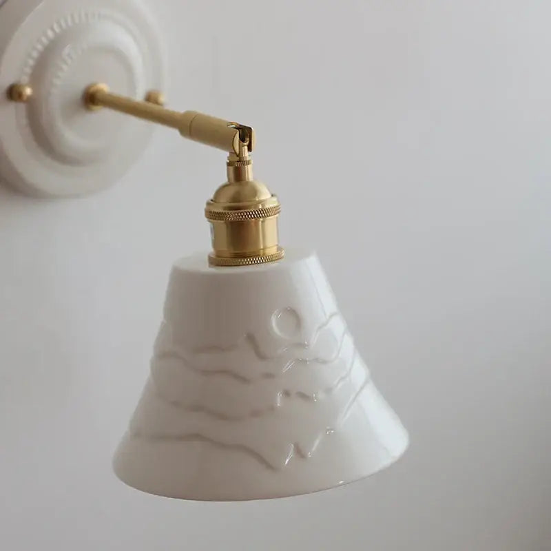 DecorBites™ Copper Ceramic LED Wall Lamp with Pull Chain Switch for Stair Living Room