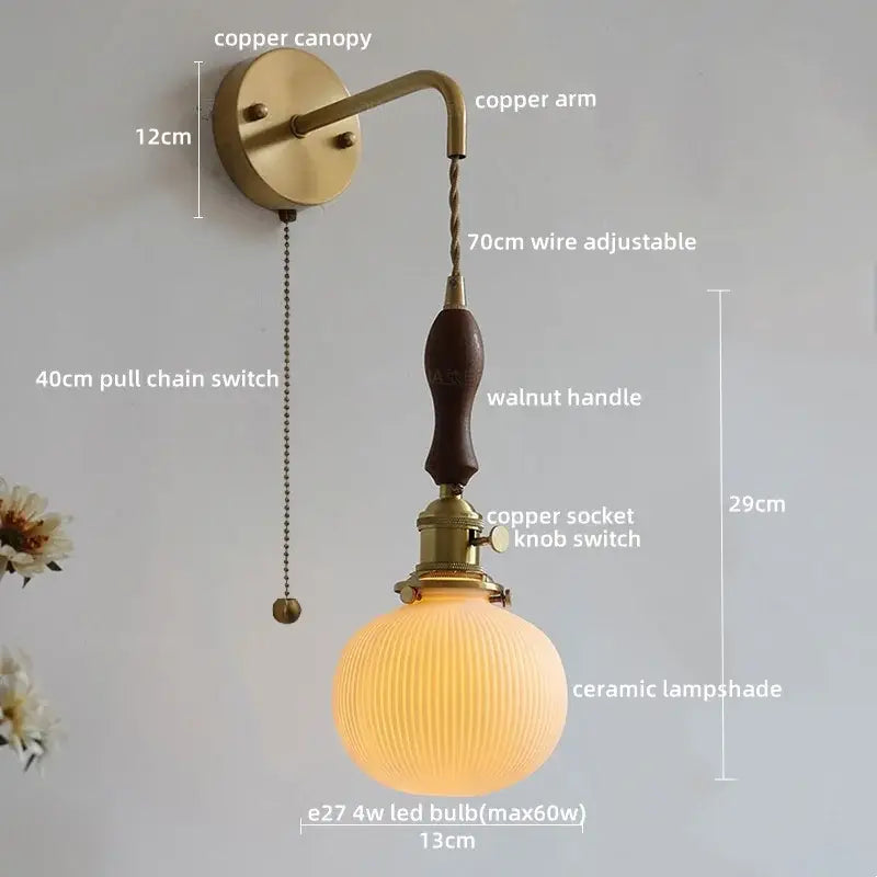 DecorBites™ Copper Ceramic LED Wall Lamps - Nordic Modern Design