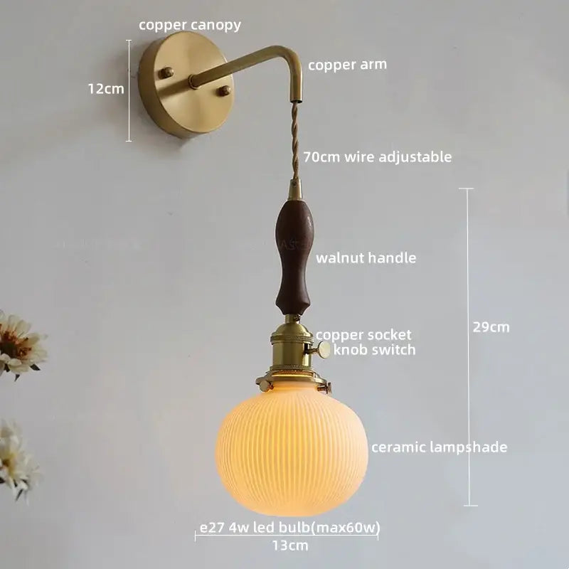 DecorBites™ Copper Ceramic LED Wall Lamps - Nordic Modern Design