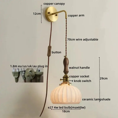 DecorBites™ Copper Ceramic LED Wall Lamps - Nordic Modern Design