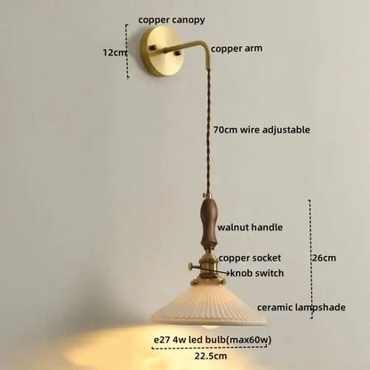 DecorBites™ Copper Ceramic LED Wall Lamps - Nordic Modern Design