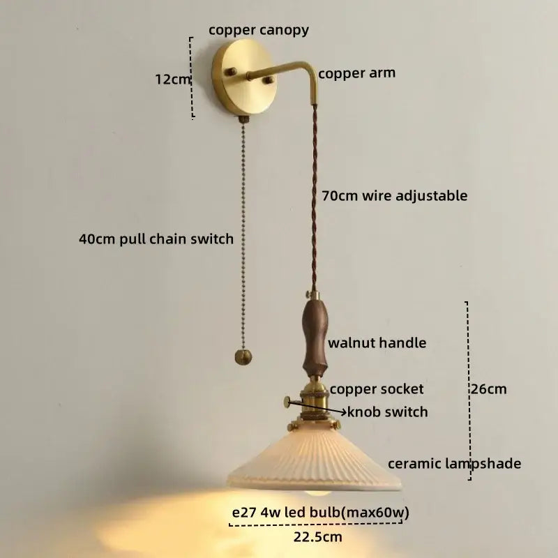 DecorBites™ Copper Ceramic LED Wall Lamps - Nordic Modern Design