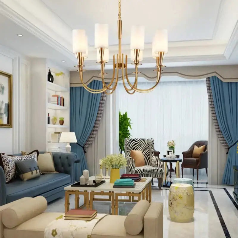 DecorBites™ Copper Chandelier Lights for Living Room, Kitchen, and Bedroom