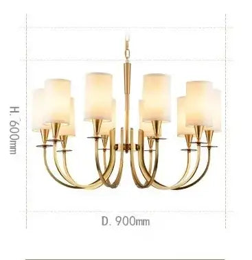 DecorBites™ Copper Chandelier Lights for Living Room, Kitchen, and Bedroom