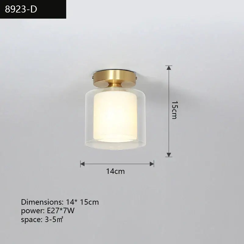 DecorBites™ Copper Chandelier: Modern LED Ceiling Lamp for Aisle, Living Room, Bedroom Decor