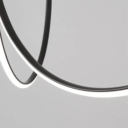 DecorBites™ Copper Chandelier: Nordic Minimalist Lines Pendant Light for Living Room Decor