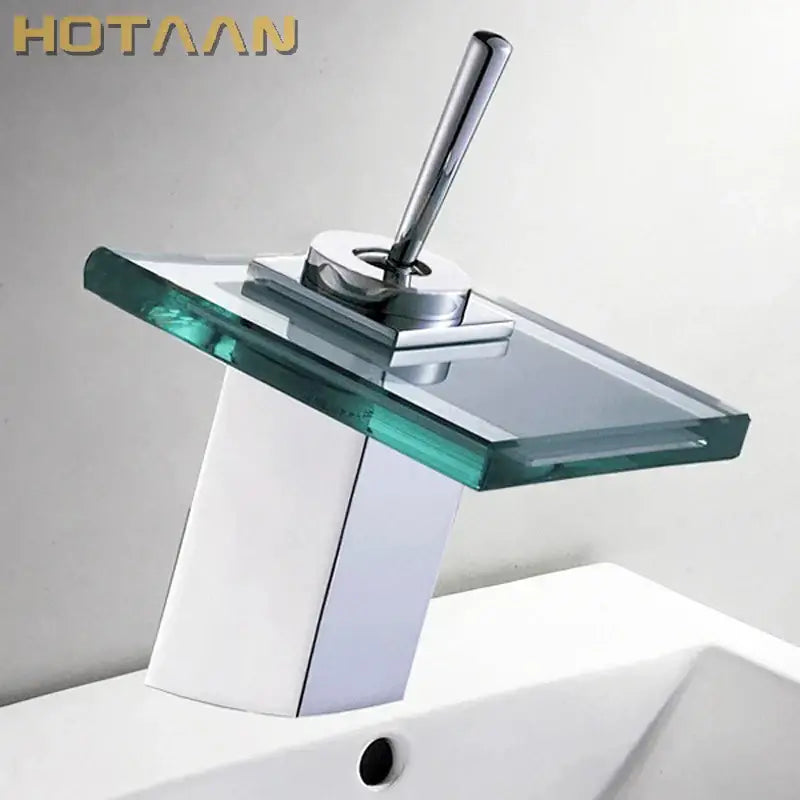 DecorBites™ Copper Chrome Waterfall Bathroom Faucet Mixer for Basin Hot and Cold Water