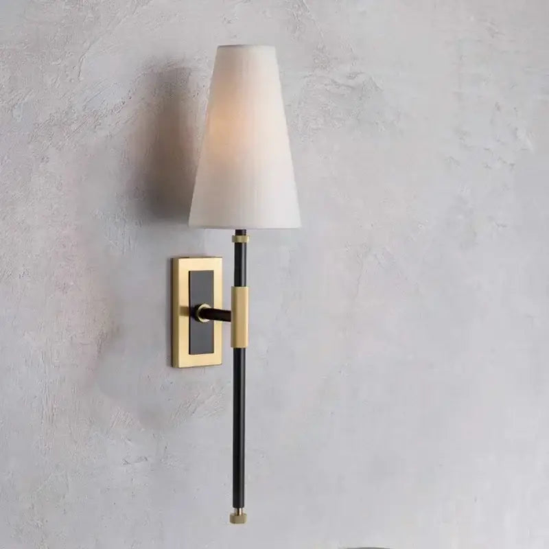 DecorBites™ Copper Cloth LED Wall Lamp for Elegant Decor in Bedroom, Living Room & Corridor
