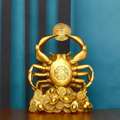 DecorBites™ Copper Crab Ornaments for Wealth and Luxury Decor