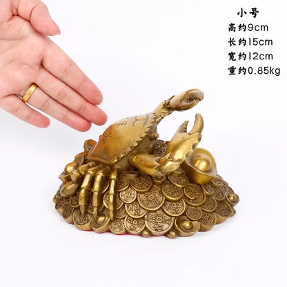 DecorBites™ Copper Crab Ornaments for Wealth and Luxury Decor