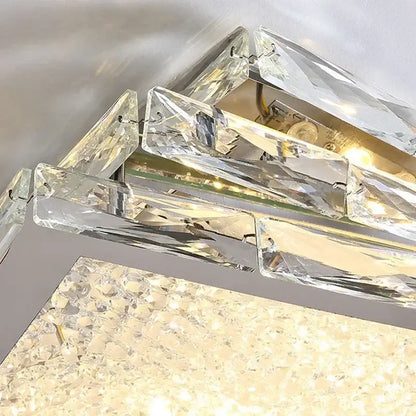 Decorbites™ crystal ceiling lamp with modern gold finish and faceted glass prisms for luxury indoor lighting