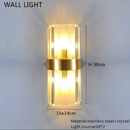 Gold-toned decorbites crystal chandelier led dining room light with faceted crystal design and stainless steel accents