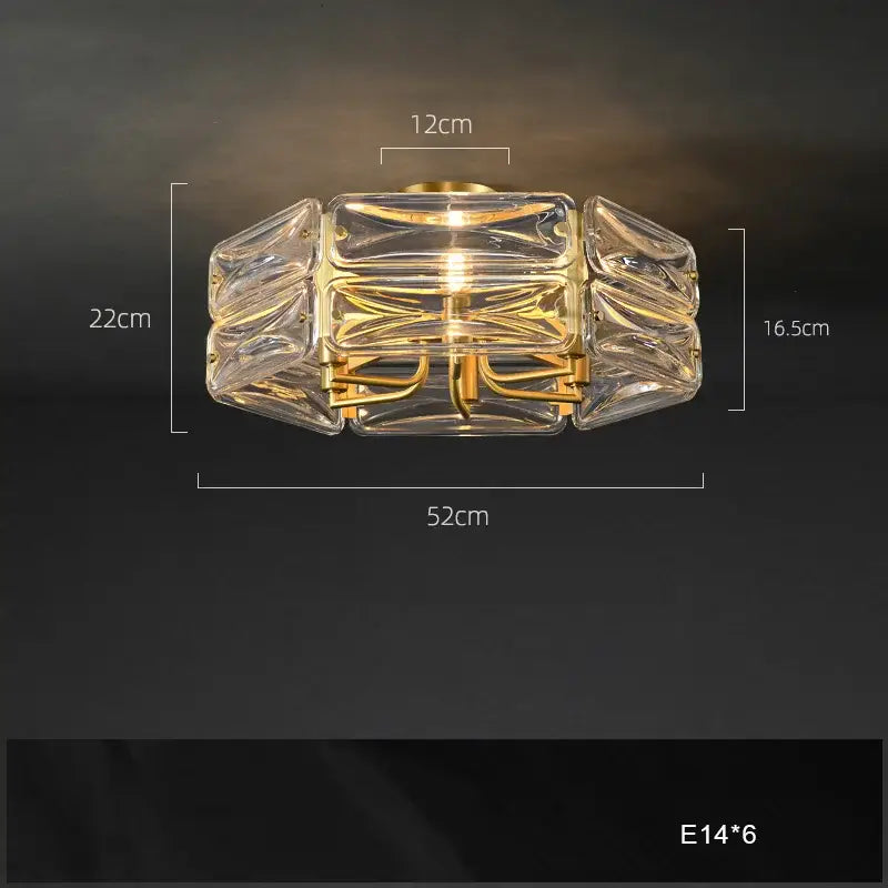 Gold-toned decorbites crystal chandelier lighting with clear crystals and modern geometric design for luxury home decor