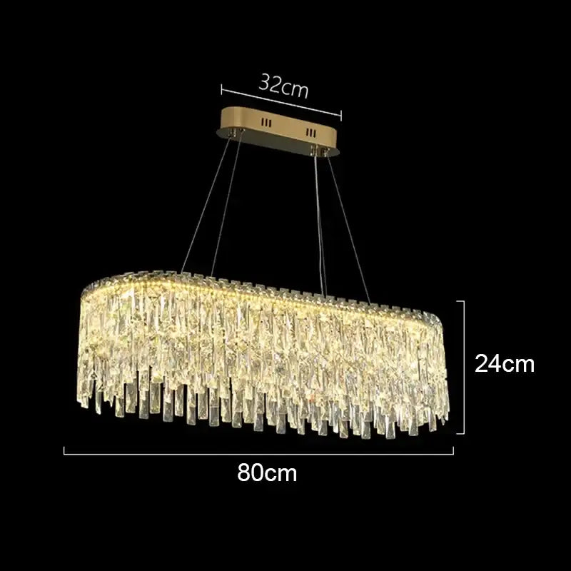 Elegant decorbites crystal chandelier with gold metal frame and cascading clear crystals for luxury bedroom lighting