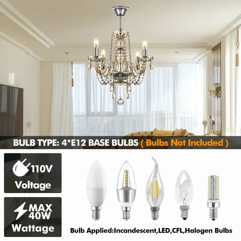 Elegant decorbites crystal chandelier pendant light with polished chrome finish and teardrop crystals for luxury spaces