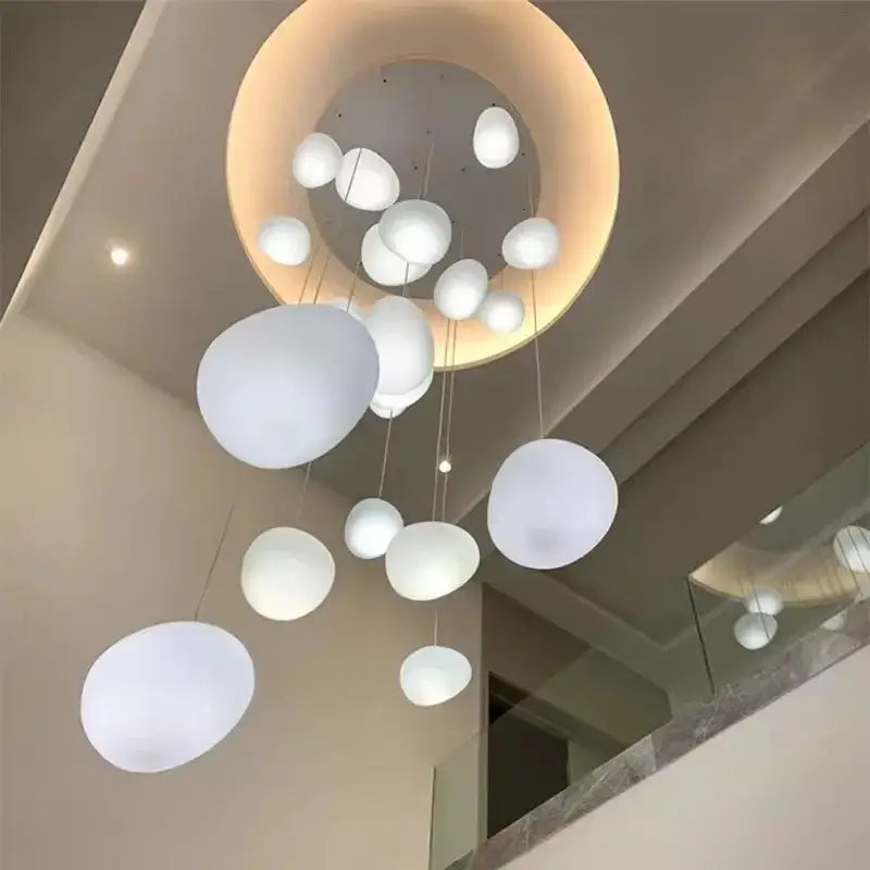 Modern white spherical pendant lamp from decorbites crystal chandelier stair pendant lamp for living room lighting