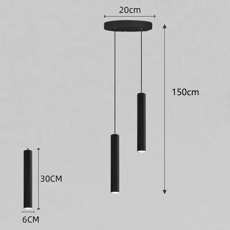 Modern black cylindrical pendant lamp with sleek matte finish from decorbites crystal chandelier stair collection