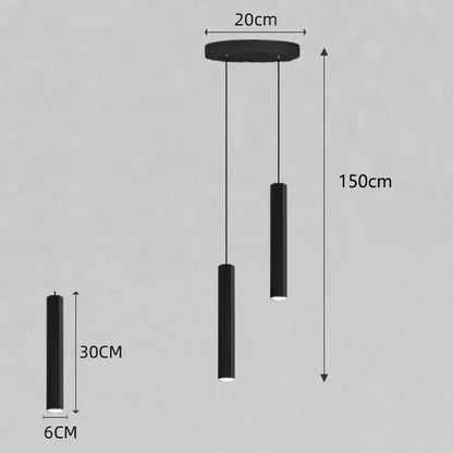 Modern black cylindrical pendant lamp with sleek matte finish from decorbites crystal chandelier stair collection