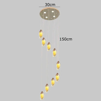 Modern decorbites crystal chandelier with circular mount and ten amber glass teardrop shades for living room lighting