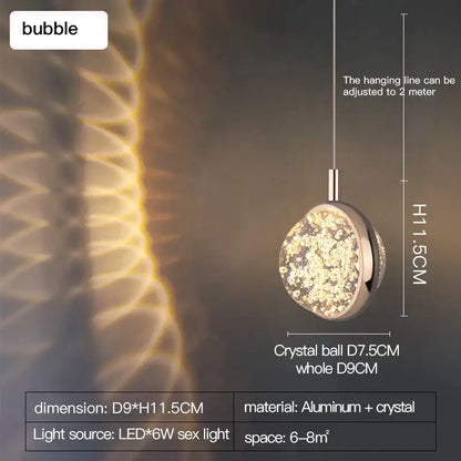 A modern round decorbites crystal jellyfish chandelier pendant light with a sleek aluminum frame and embedded LED lights