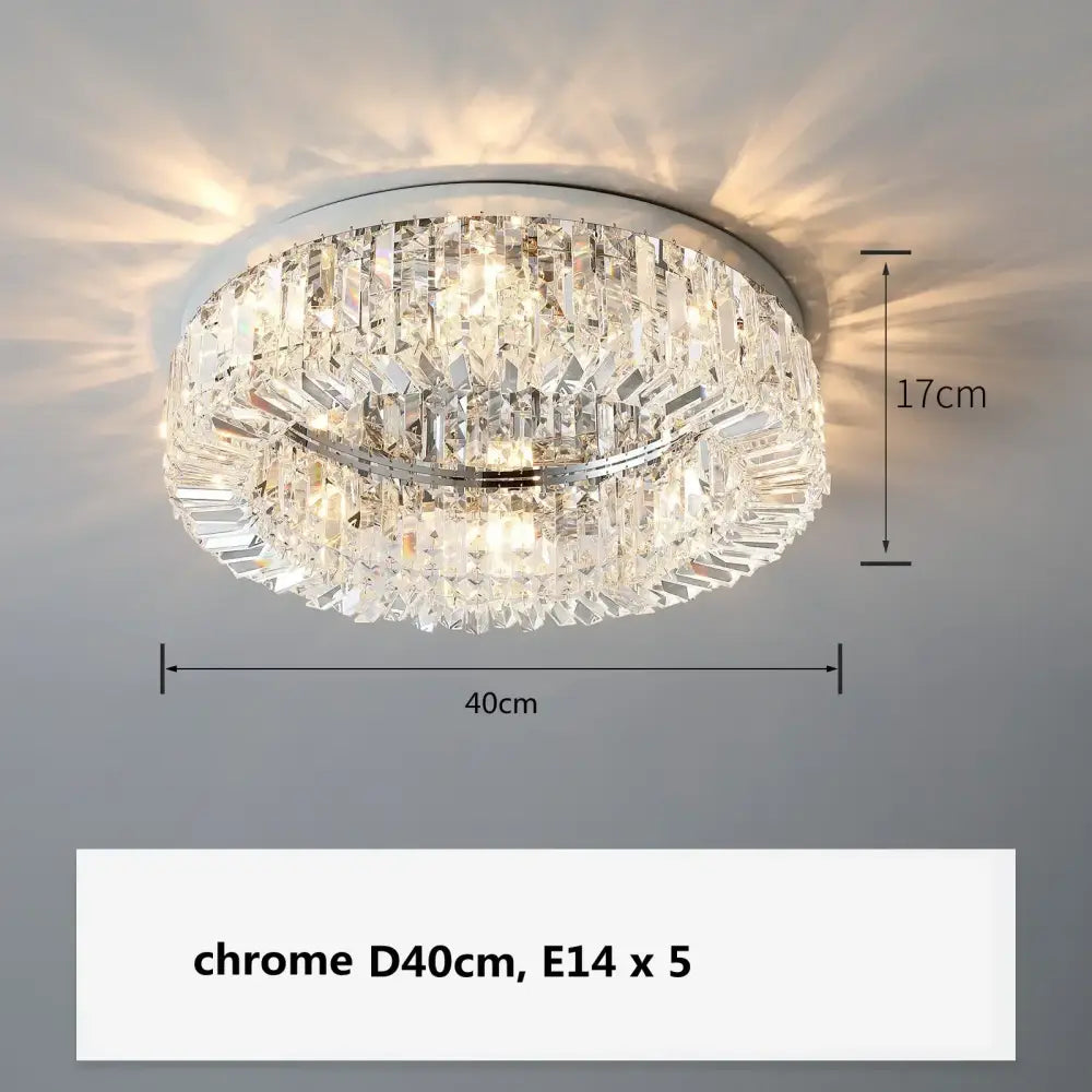 Decorbites™ crystal led chandelier ceiling light in chrome with five e14 bulbs ideal for modern crystal ceiling and dining room use