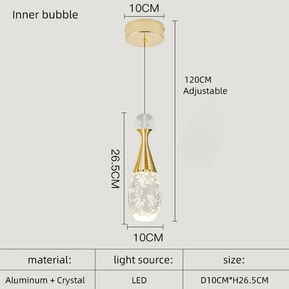 A modern decorbites crystal led chandelier with gold aluminum frame and crystal accents, adjustable 120cm hanging length
