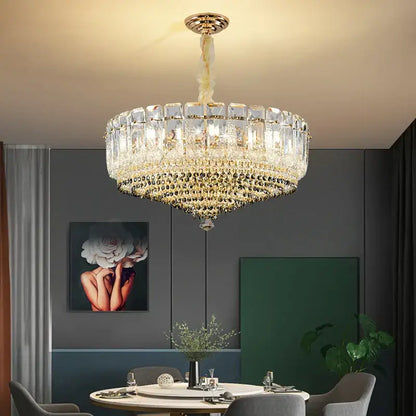 DecorBites™ Crystal Light Chandelier: Modern Elegance for Living Room, Bedroom, Dining Room