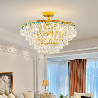 DecorBites™ Crystal Light Chandelier | Post-Modern European Luxury for Living Room, Bedroom, Dining