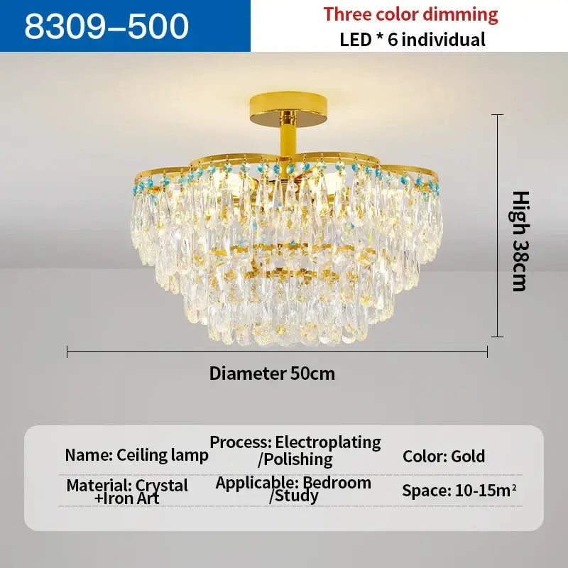 DecorBites™ Crystal Light Chandelier | Post-Modern European Luxury for Living Room, Bedroom, Dining