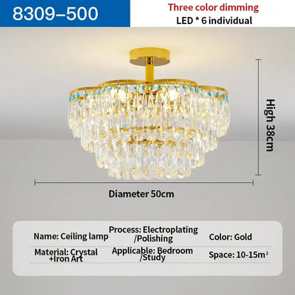 DecorBites™ Crystal Light: Elegant Chandelier for Living Room, Dining Room & Bedroom