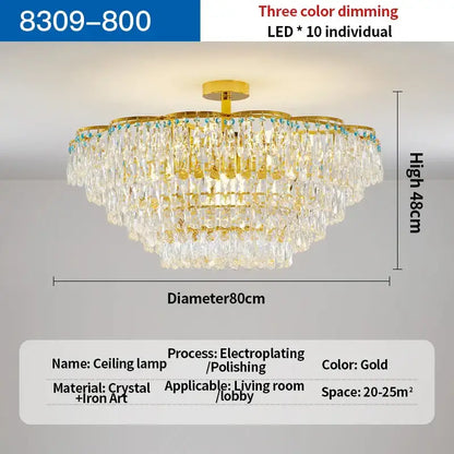 DecorBites™ Crystal Light: Elegant Chandelier for Living Room, Dining Room & Bedroom