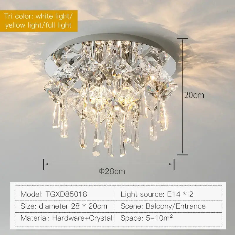 DecorBites™ Crystal Light: Modern Luxury Living Room Bedroom Dining Room Ceiling Light