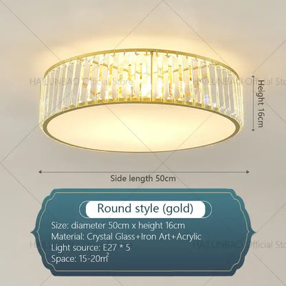 DecorBites™ Crystal Light: Modern Restaurant Hotel Ceiling Light for Living Room