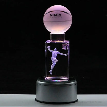 DecorBites™ Crystal Lights Basketball Table Lamp for Bed Room Decor
