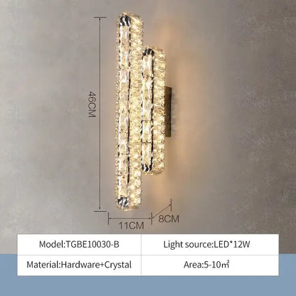 DecorBites™ Crystal Liner Ceiling Chandelier: Modern Luxury Dimmable LED Lighting Fixture