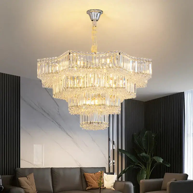 DecorBites™ Crystal Livingroom Chandelier: Modern Luxury for Dining Room, Bedroom, and Hall
