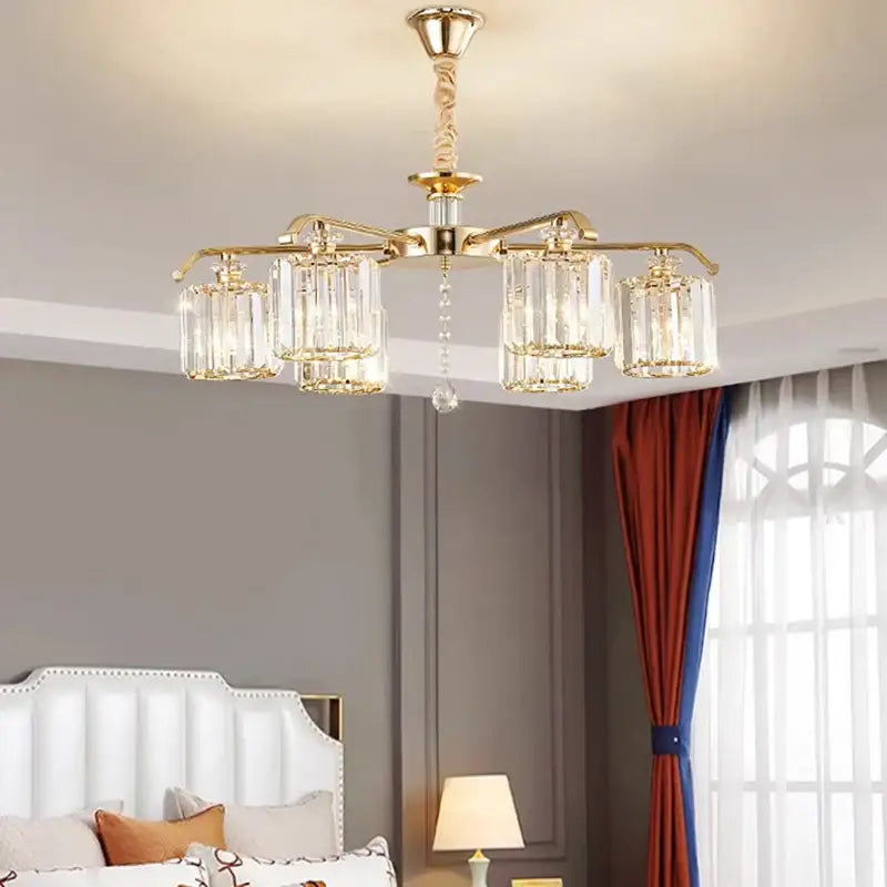 DecorBites™ Crystal Lustre Chandelier: Modern Luxury Indoor Lighting Fixtures