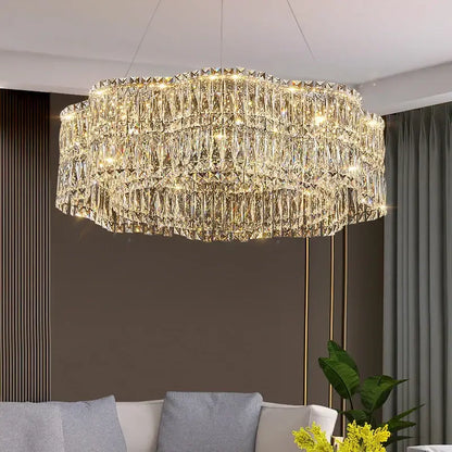DecorBites™ Crystal Luxe Chandelier for Modern Living Room, High-End Restaurant Light