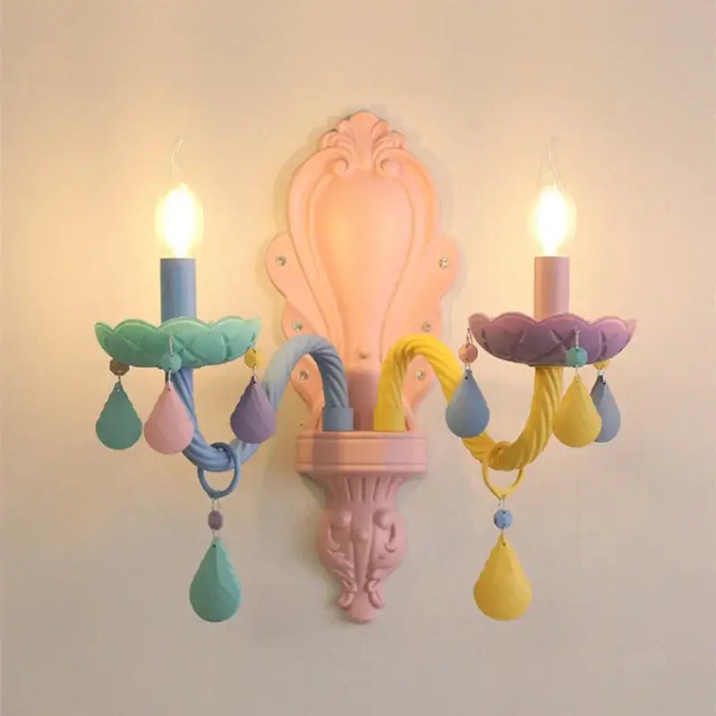 DecorBites™ Crystal Luxury Candle Chandelier Vanity Pendant Light for Living Dining Bedroom
