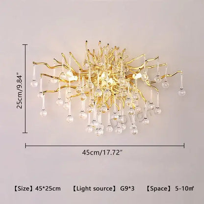 DecorBites™ Crystal Luxury Ceiling Chandelier: Modern Living Dining Bedroom Pendant Lights