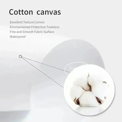 White cotton canvas fabric with fine texture and waterproof finish for decorbites cute animals canvas wall art bathroom