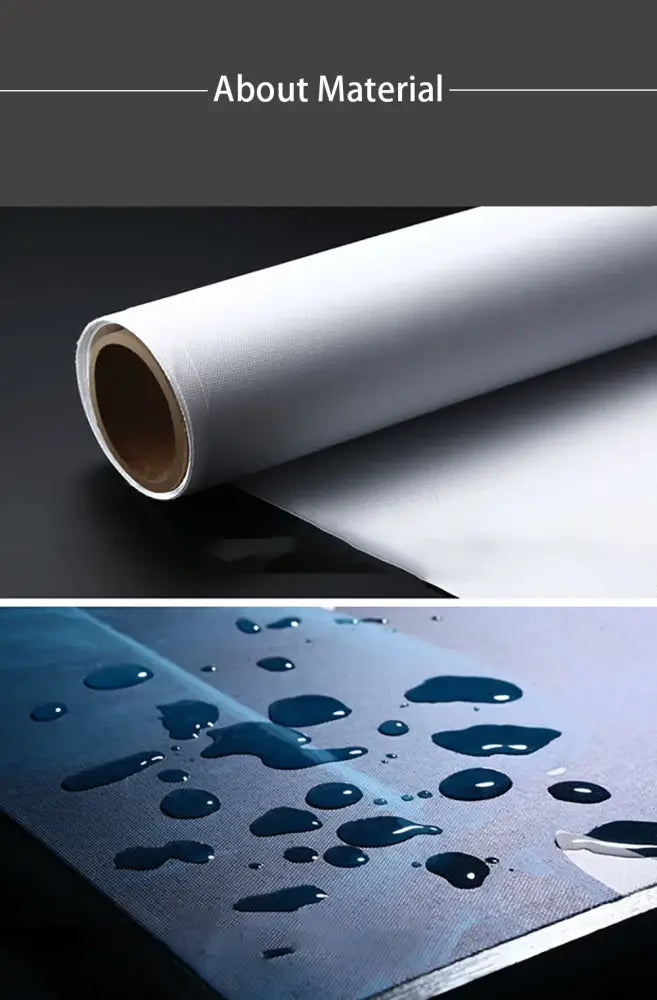 White roll of water-resistant fabric used for decorbites™ cute cat bathroom canvas wall art material and backing