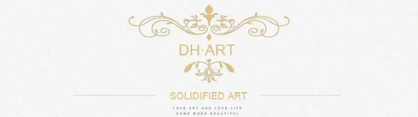 Gold ornamental logo with intricate scrollwork and floral motifs on DecorBites™ dog lover Nordic canvas wall art