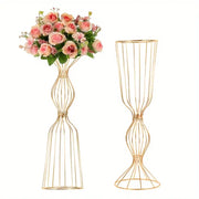 Decorbites™ elegant 23.6in tall gold wireframe floral vases featuring a sleek modern design for decorations