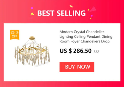 Gold-toned decorbites elegant chrome crystal chandelier with dangling glass droplets for living room lamp package