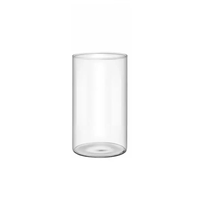 Decorbites elegant glass cylinder vase with smooth transparent walls and a slightly rounded base for flowers