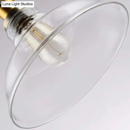 Decorbites farmhouse clear glass brass pendant light with exposed filament bulb for dining room 220v-240v 110v-120v use