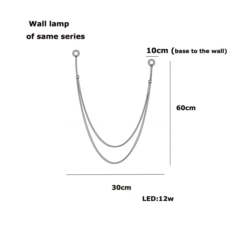 Silver-toned minimalist wall lamp with sleek v-shaped design and flexible leather belt LED chandelier lighting by DecorBites