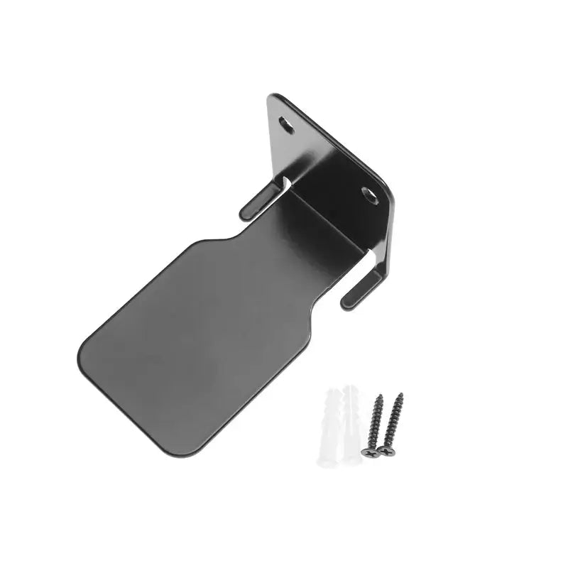 Black metal wall mount bracket with screws and plastic anchors included for DecorBites™ 2pcs floating metal bookshelves
